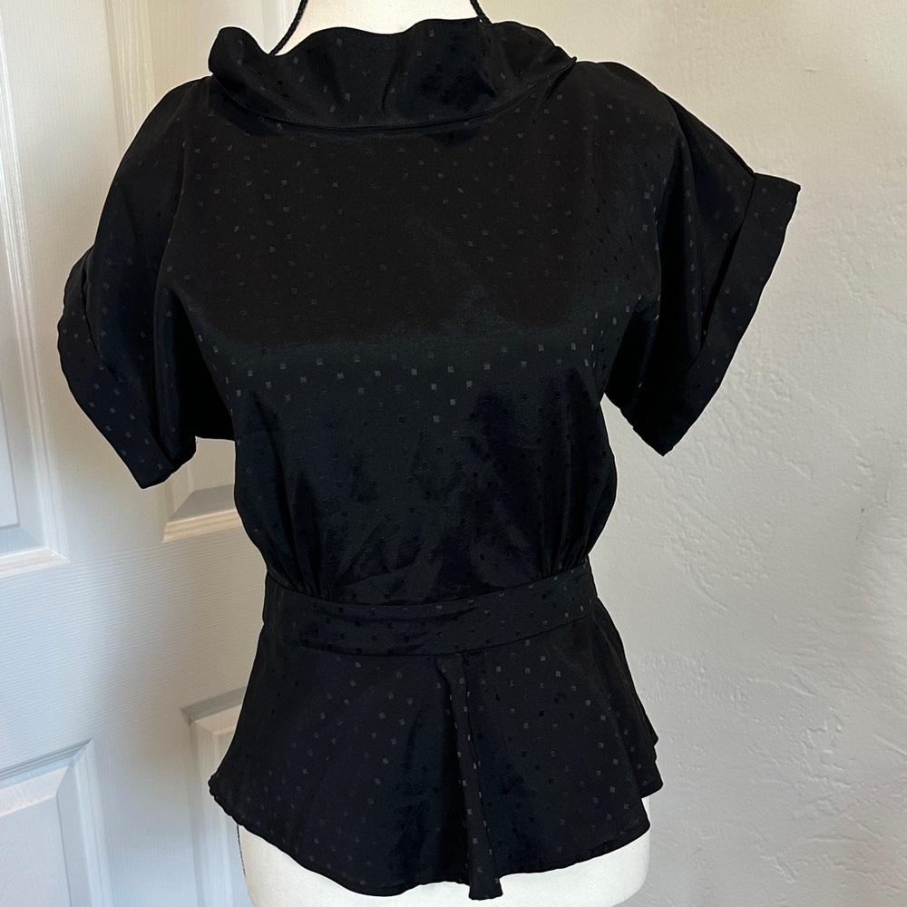 Lucca Couture Elegant Black Blouse